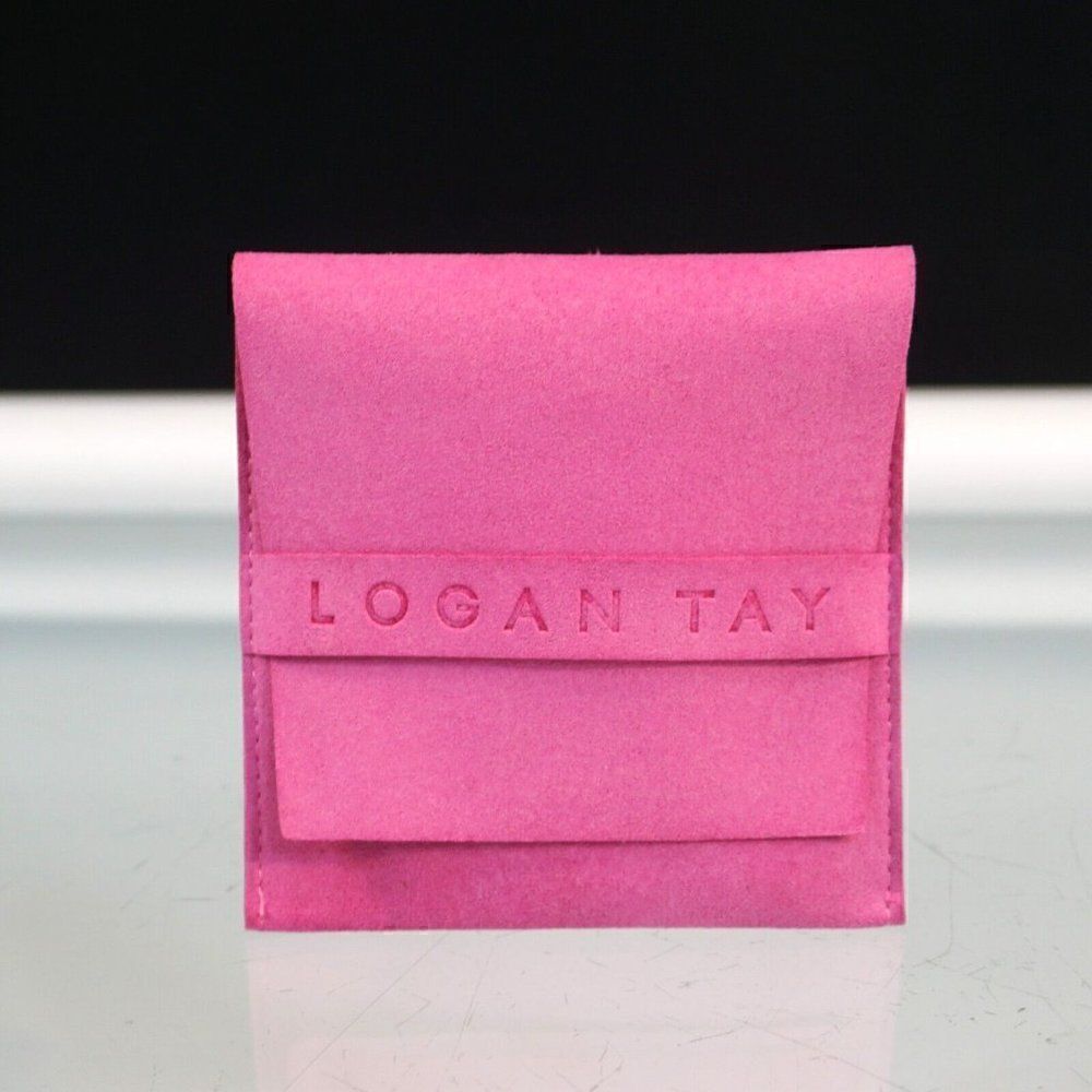 Logan Tay Barbie Pink Faux Suede Jewelry Pouch Storage Travel Bag 4 x 3.75 in